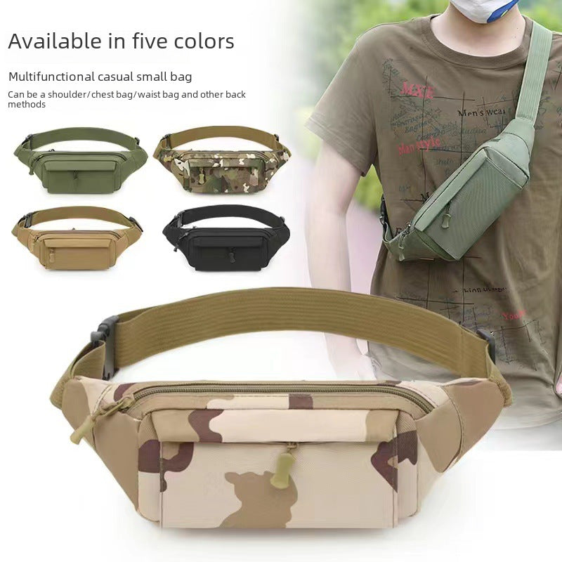 Wholesale Men's waist bag outdoor mountaineering cycling climbing mobile phone bag crossbody chest bag